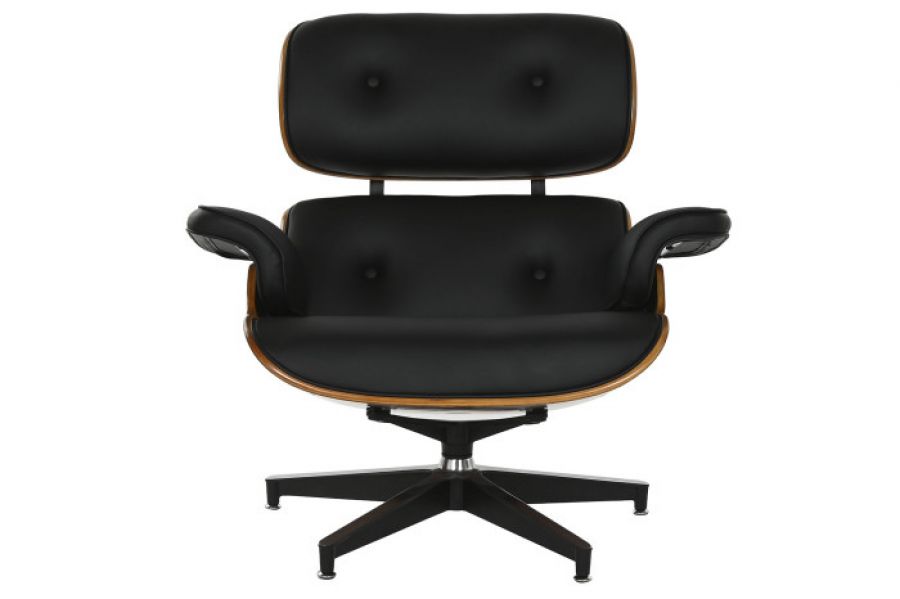 Designerski fotel Lounge Look z podnóżkiem - Item International