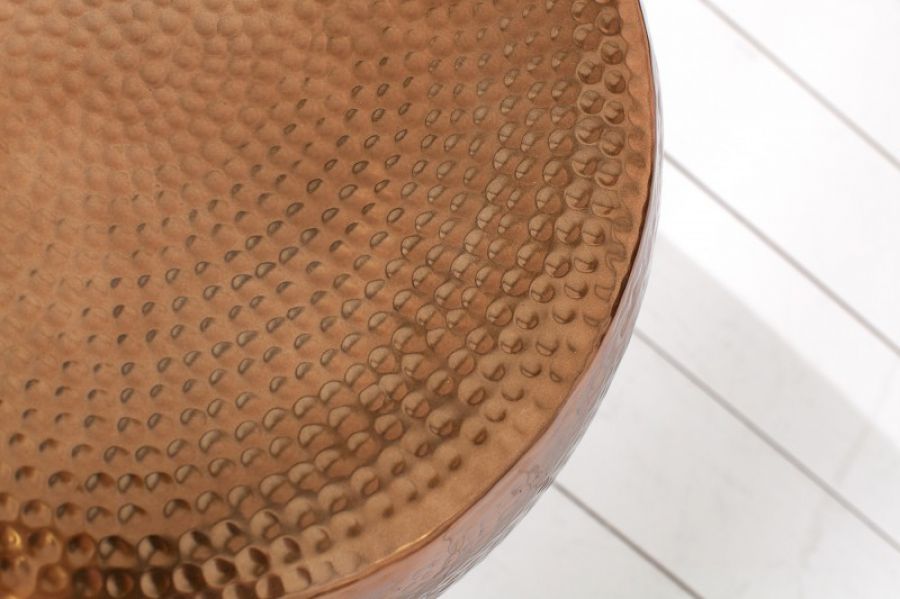 Stolik Ława Alu designerski miedziany 60 cm  - Invicta Interior