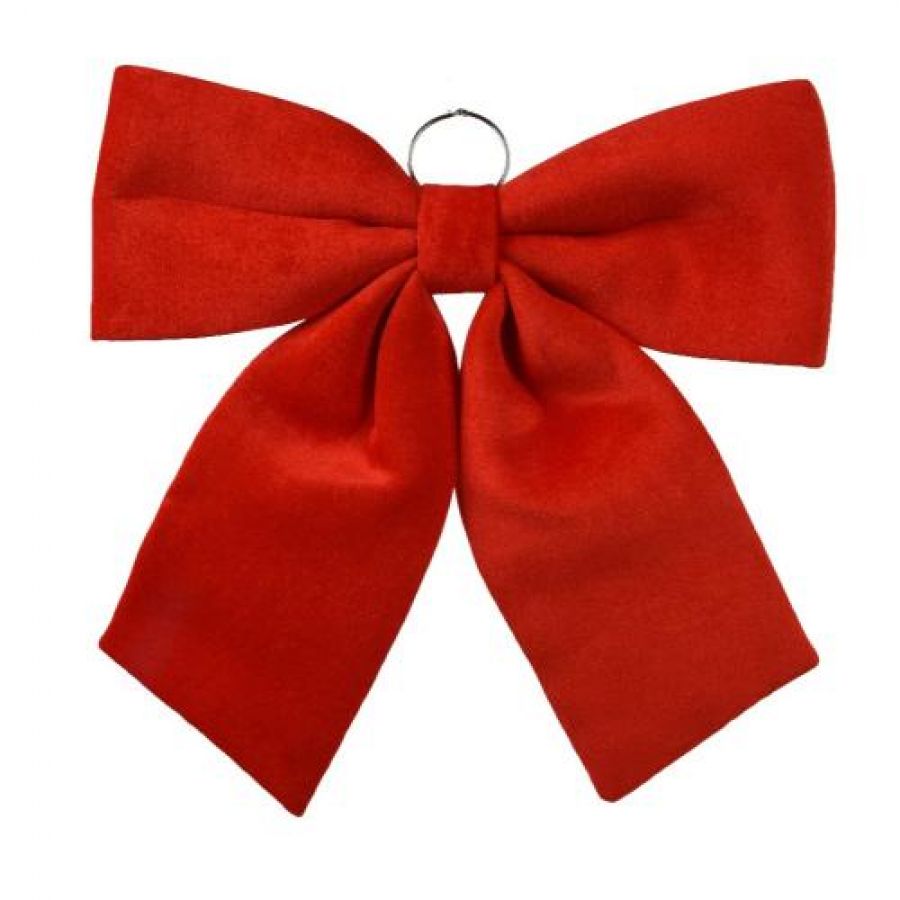 Duża kokarda dekoracyjna czerwona 62 cm 