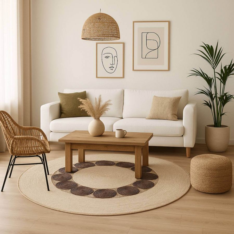 Dywan Boho Jutowy 120cm - Inart