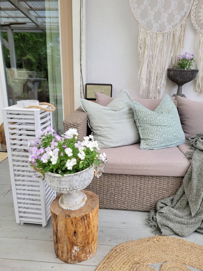Dywan Boho jutowy ażurowy 120cm