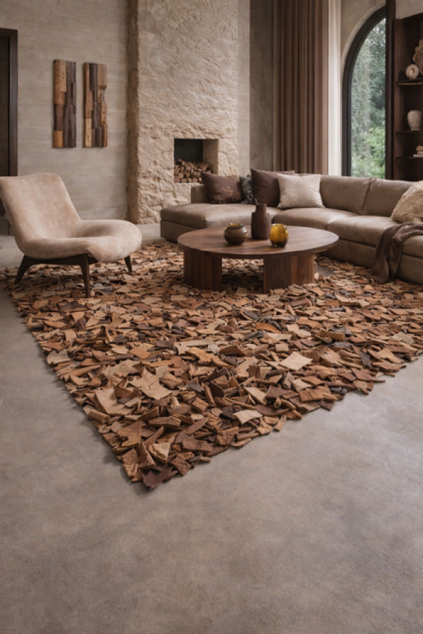 Dywan Cuchero skóra beige   - Invicta Interior