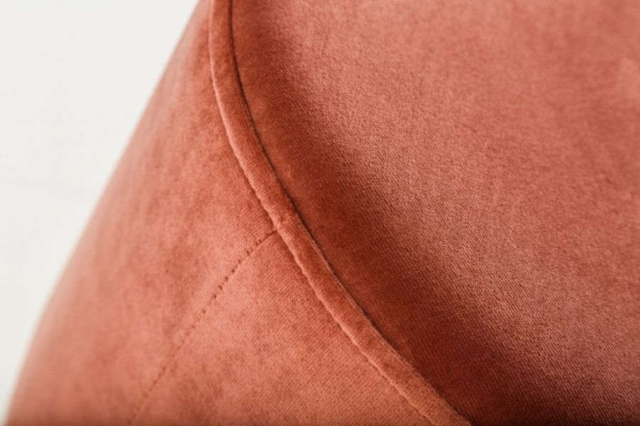 Pufa Taboret Stolik Modern Barock altrosa złoty aksamitny  - Invicta Interior