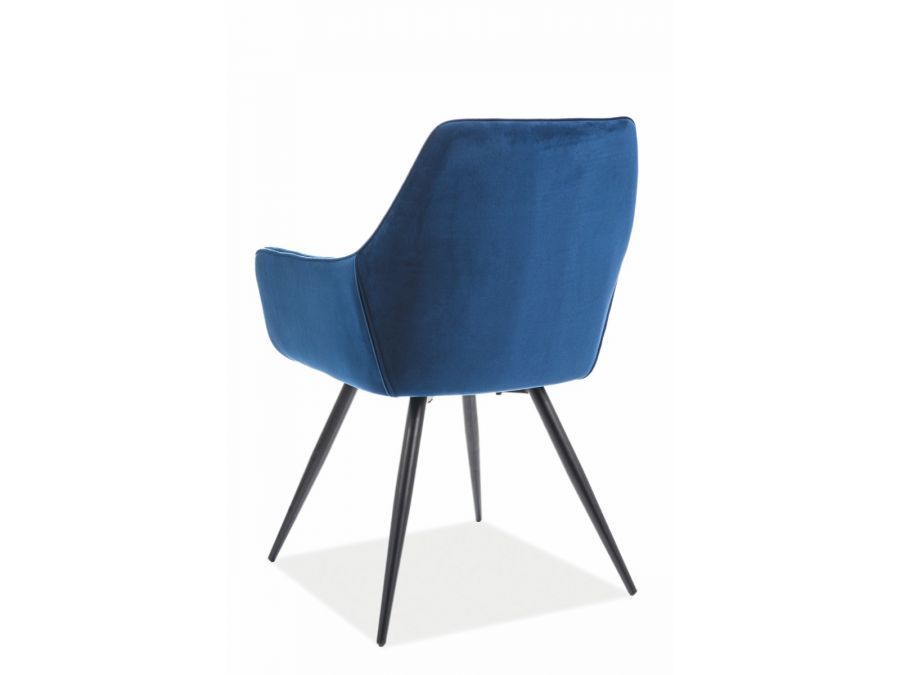 Eleganckie Krzesło pikowane niebieski aksamit