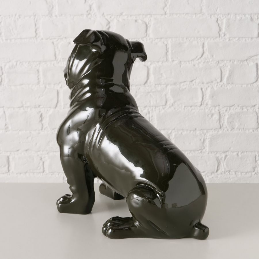 Figura dekoracyjna Bulldog Bully czarny  - Boltze