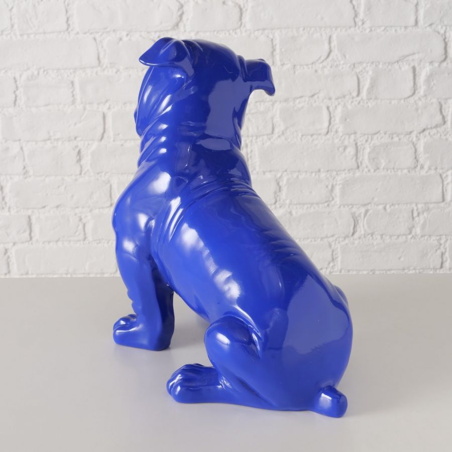 Figura dekoracyjna Bulldog Bully niebieski - Boltze