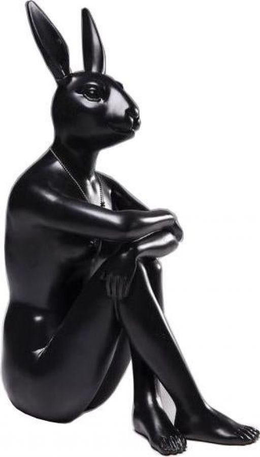 Figura dekoracyjna Gangster Rabbit czarna