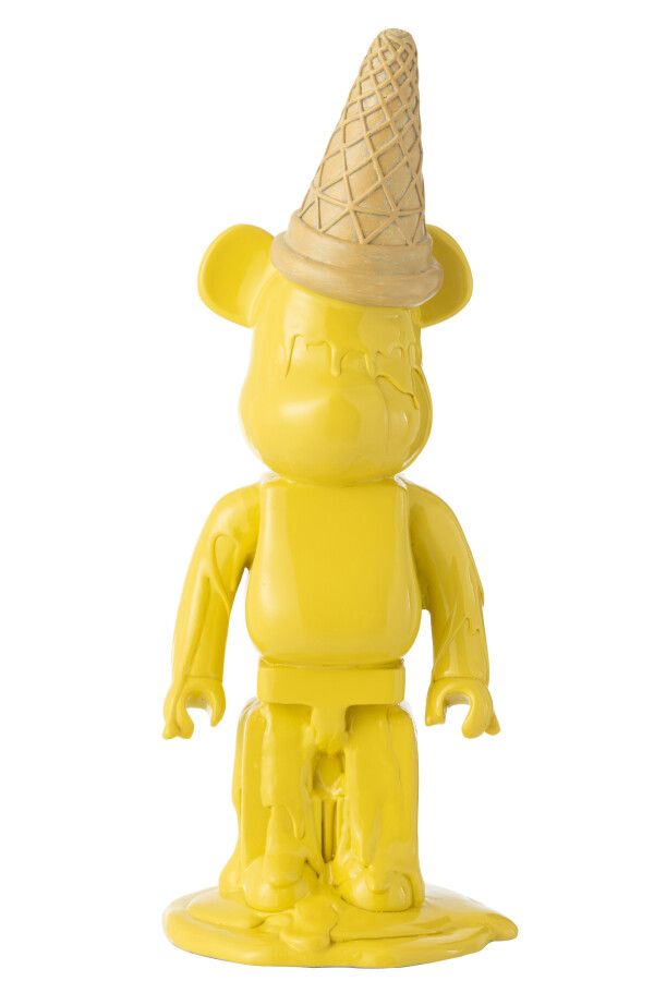 Figura dekoracyjna Ice Cream Bear yellow