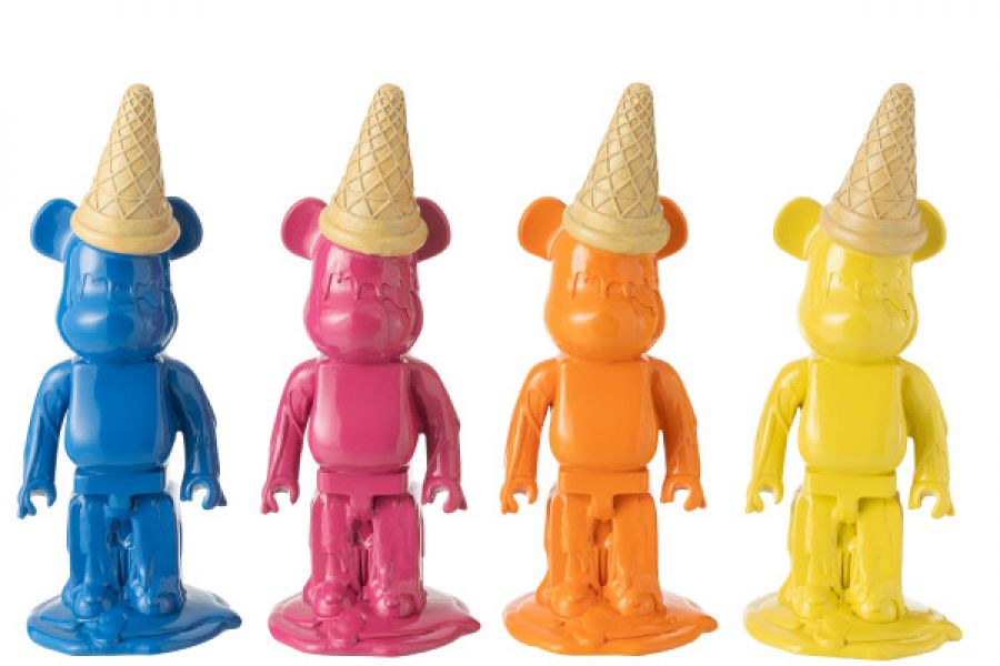 Figura dekoracyjna Ice Cream Bear yellow