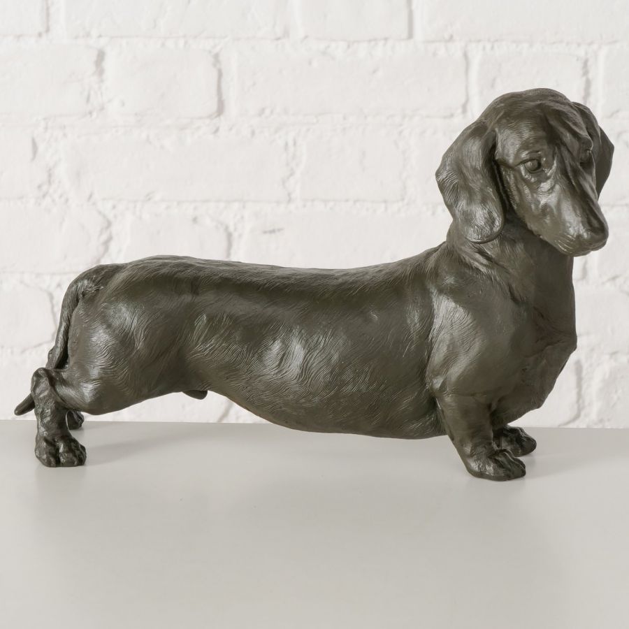 Figura dekoracyjna Jamnik Wuffy czarny - Boltze