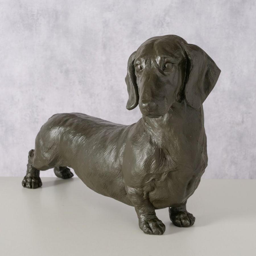 Figura dekoracyjna Jamnik Wuffy czarny - Boltze