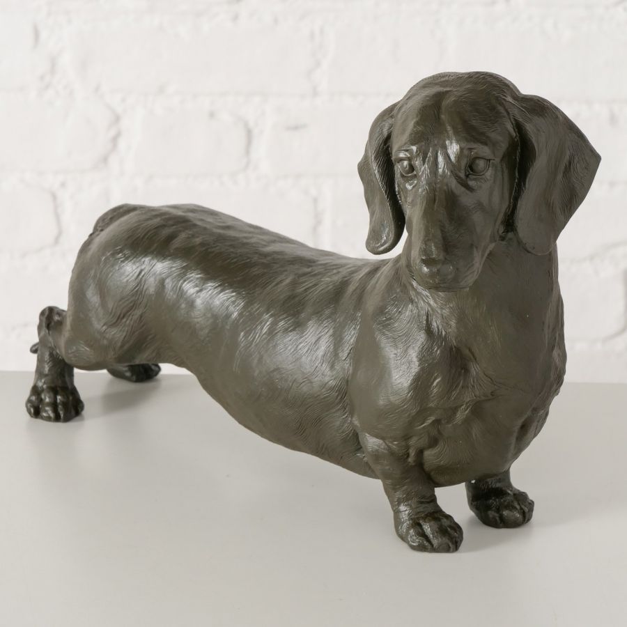 Figura dekoracyjna Jamnik Wuffy czarny - Boltze