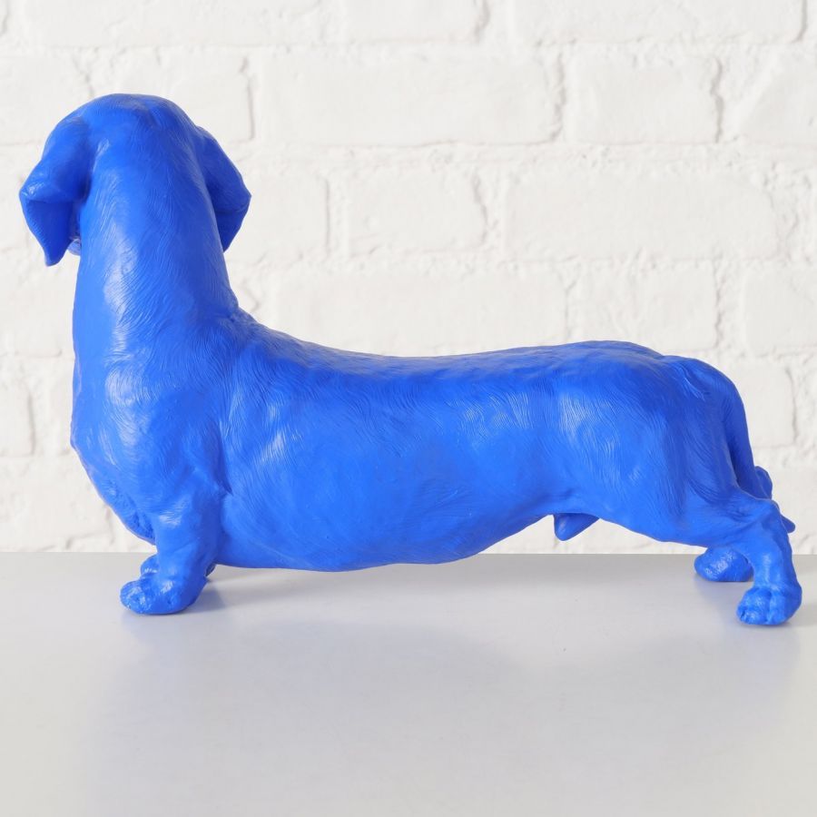 Figura dekoracyjna Jamnik Wuffy niebieski - Boltze