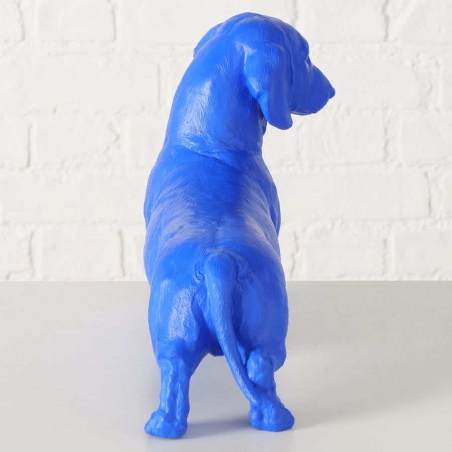 Figura dekoracyjna Jamnik Wuffy niebieski - Boltze