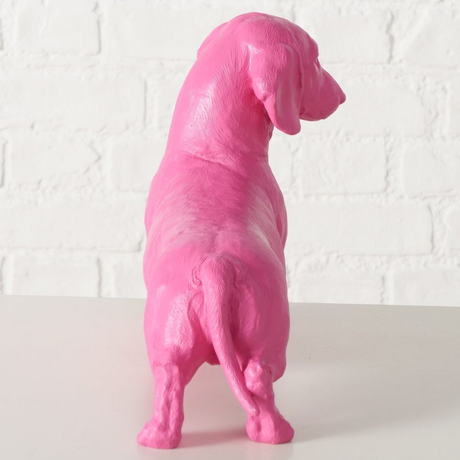 Figura dekoracyjna Jamnik Wuffy różowy - Boltze