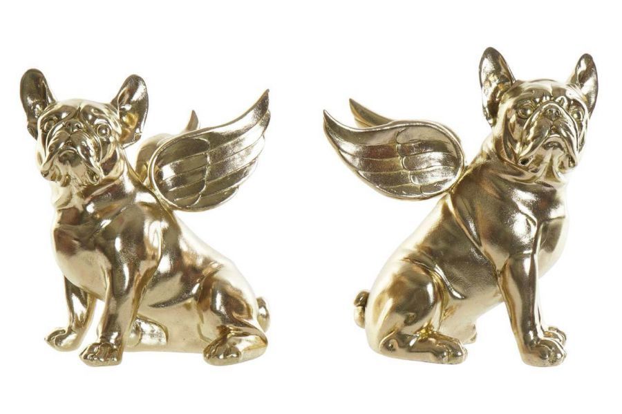 Figurka dekoracyjna Bulldog Wings złoty