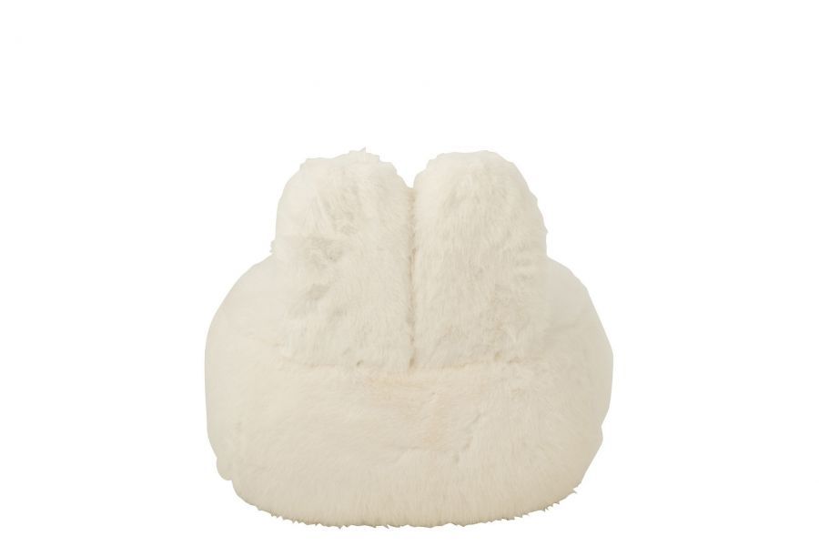 Fotel biały futrzany Bunny premium