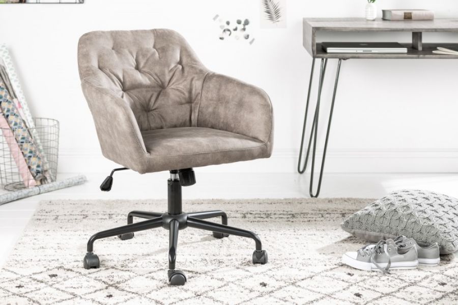 Fotel biurowy Dutch Comfort taupe  - Invicta Interior