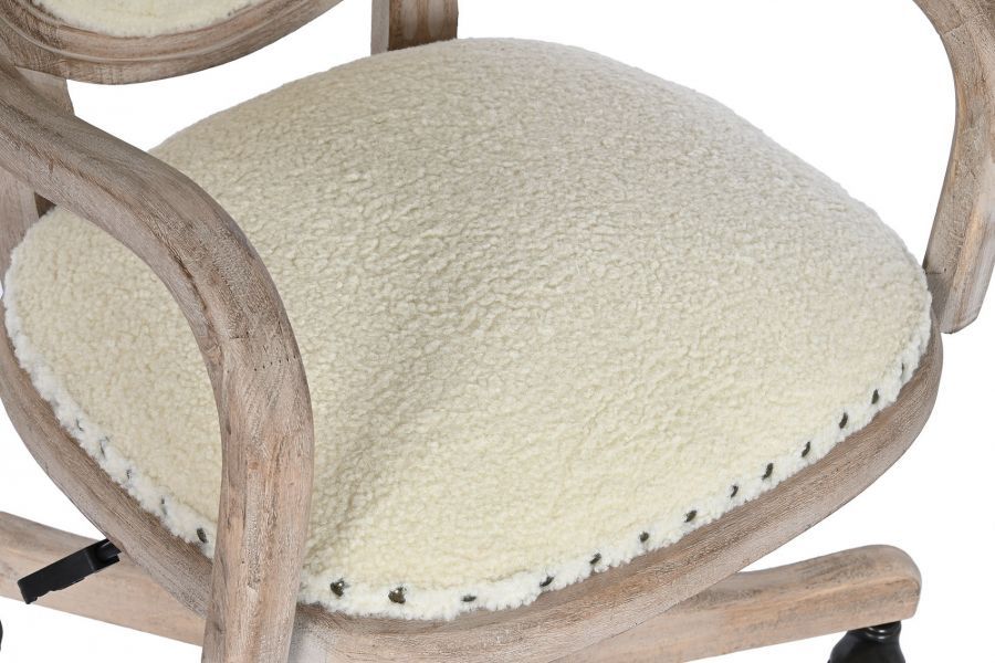 Fotel biurowy krzesło Louis beżowe boucle - Item International