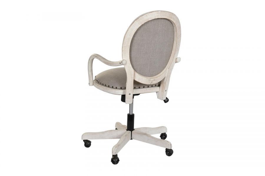 Fotel biurowy krzesło Louis glam white