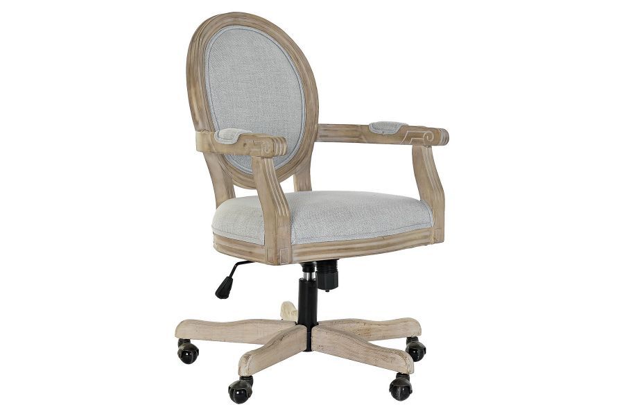 Fotel biurowy krzesło Louis natur szare