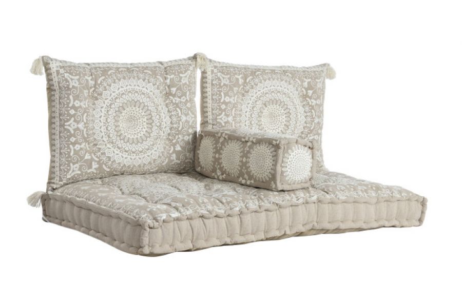 Fotel Boho Nest dwuosobowy beżowy - Item International