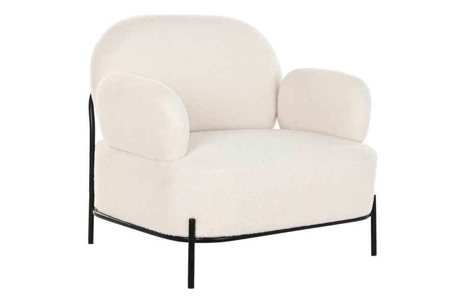 Fotel Boucle lounge biały - Item International