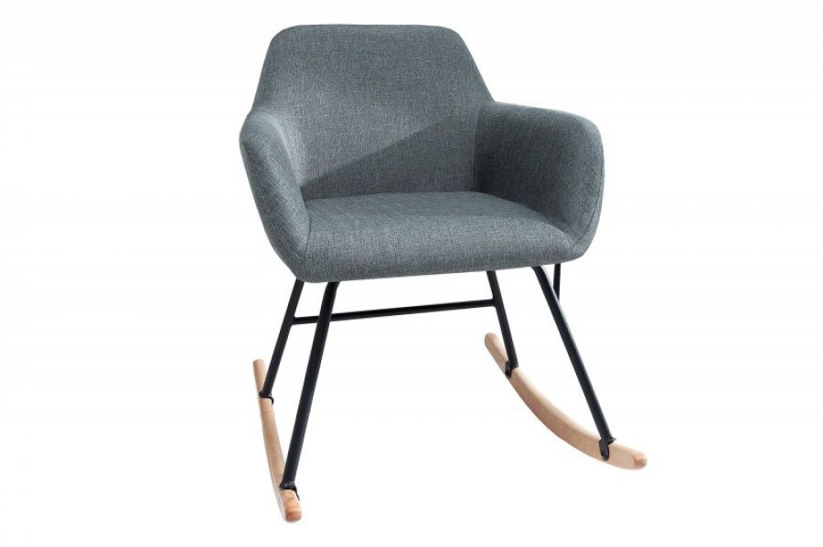 Fotel bujany Baltic szary - Invicta Interior
