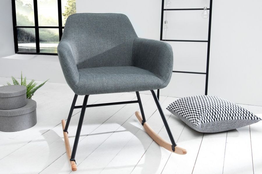 Fotel bujany Baltic szary - Invicta Interior