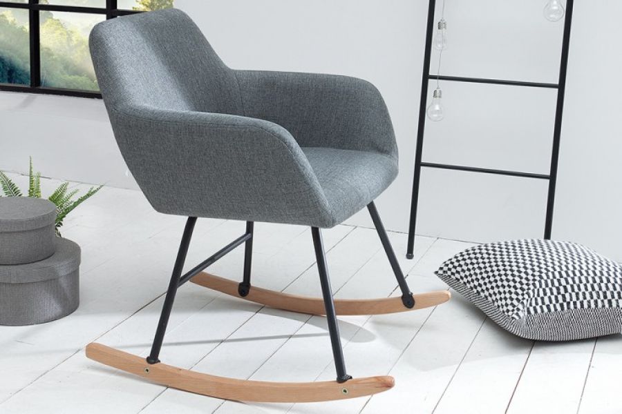 Fotel bujany Baltic szary - Invicta Interior