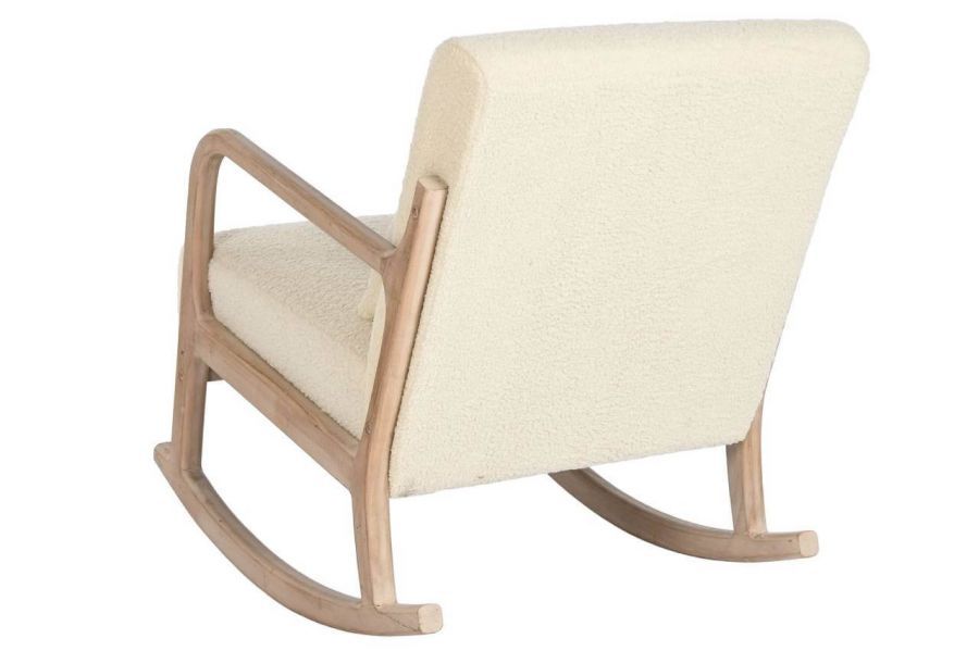 Fotel bujany Boucle biały creme - Item International