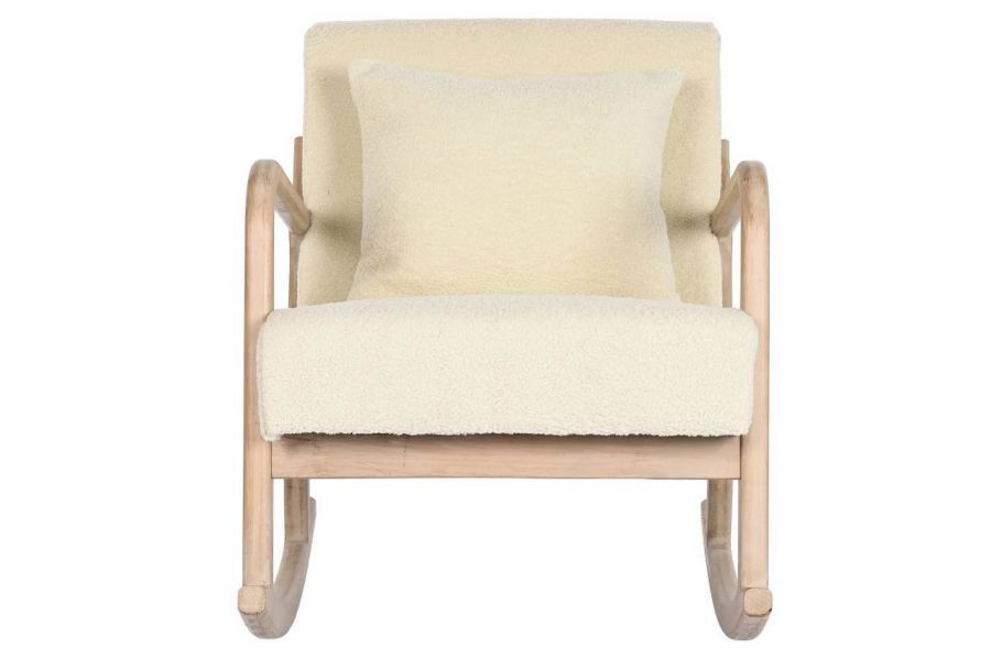 Fotel bujany Boucle biały creme - Item International