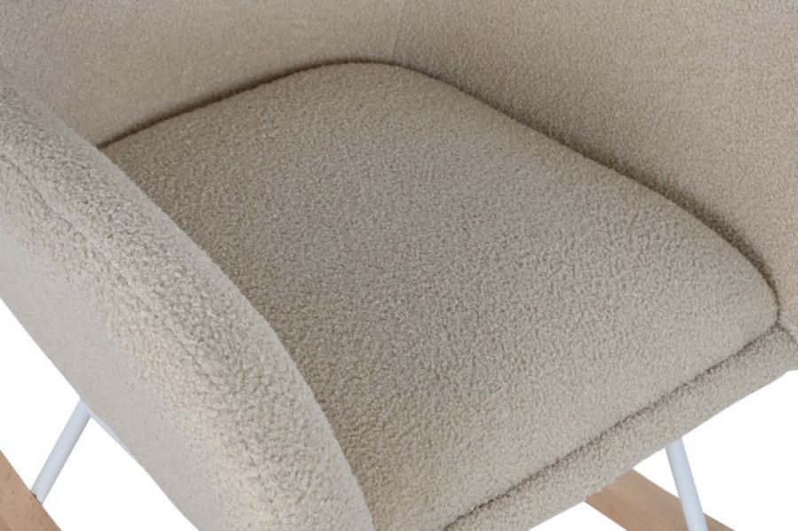 Fotel bujany Cloudy boucle beż - Item International