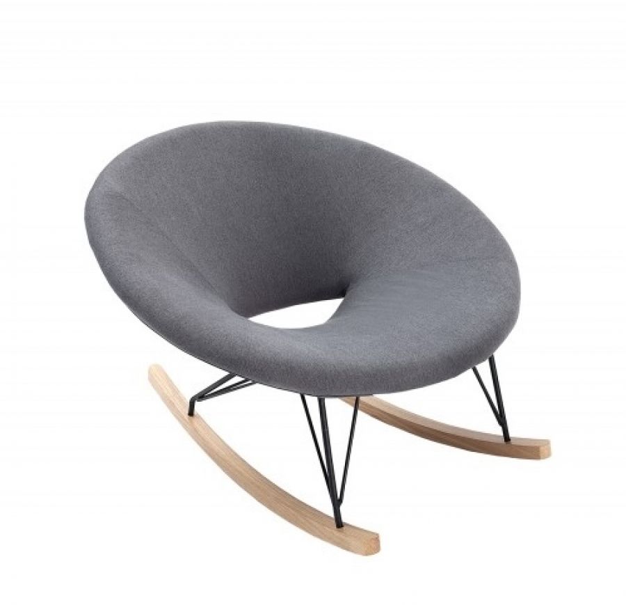 Fotel bujany Floating szary  - Invicta Interior