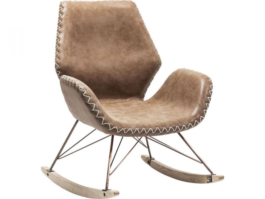 Fotel bujany Rocking Chair Florida brązowy  - Kare Design