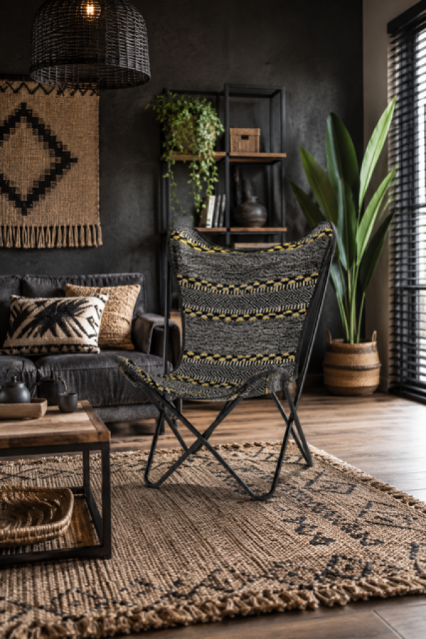 Fotel Butterfly etno czarny - Item International