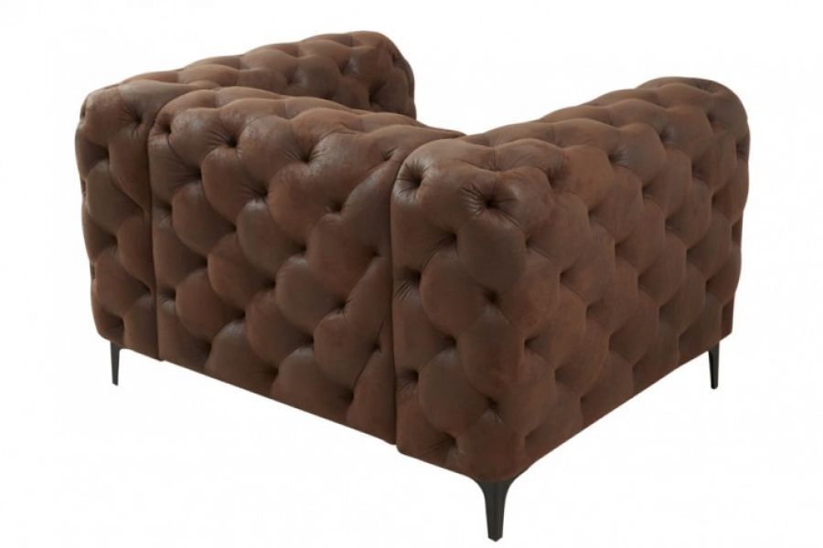 Fotel Chesterfield Modern Barock antyczny brązowy - Invicta Interior