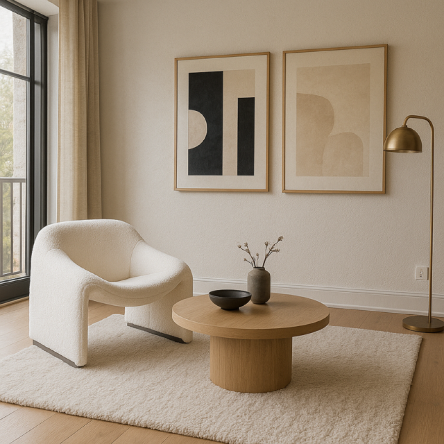 Fotel designerski Boucle Lounge  - Item International