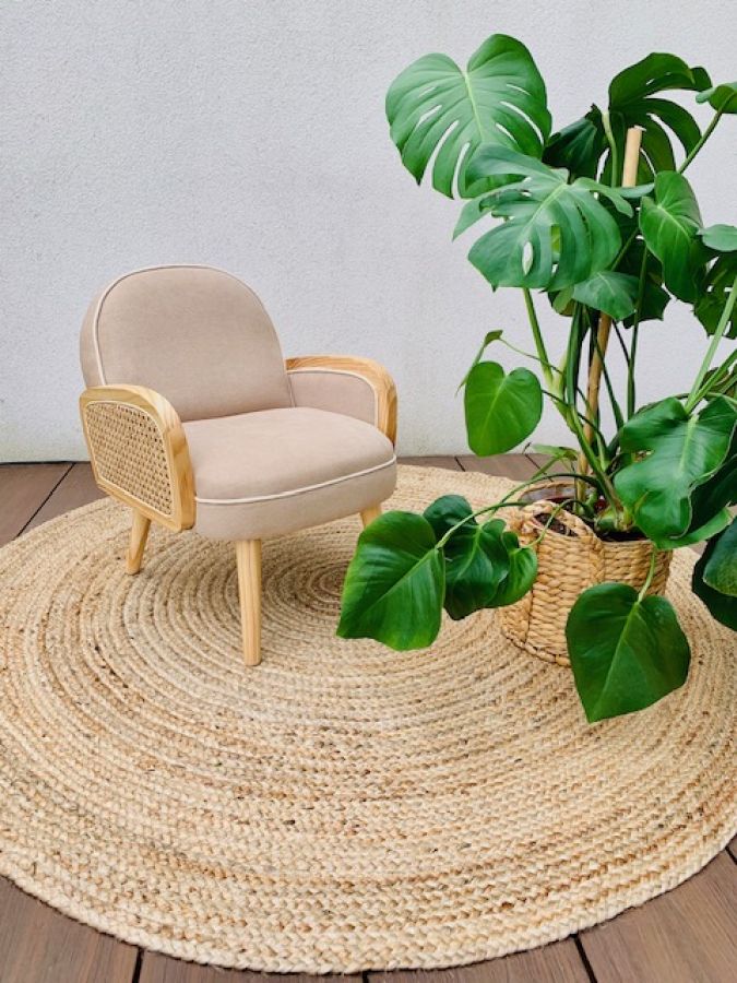 Fotel dla dzieci Bamboo lounge beżowy