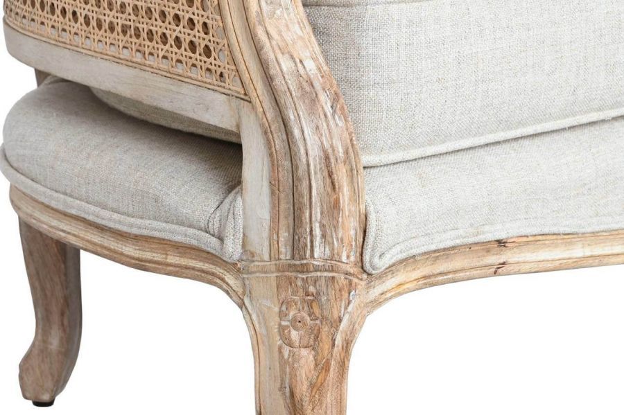 Fotel drewniany sofa Roof Stylized natur z plecionką wiedeńską 