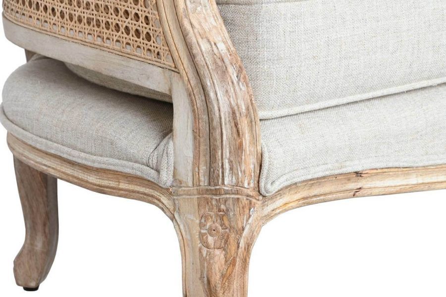 Fotel drewniany sofa Roof Stylized natur z plecionką wiedeńską  - Item International
