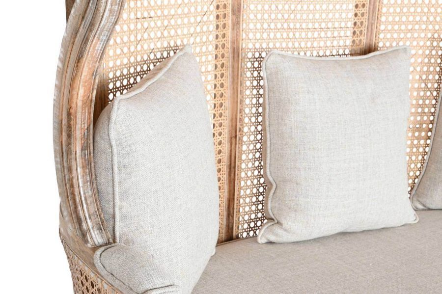 Fotel drewniany sofa Roof Stylized natur z plecionką wiedeńską  - Item International