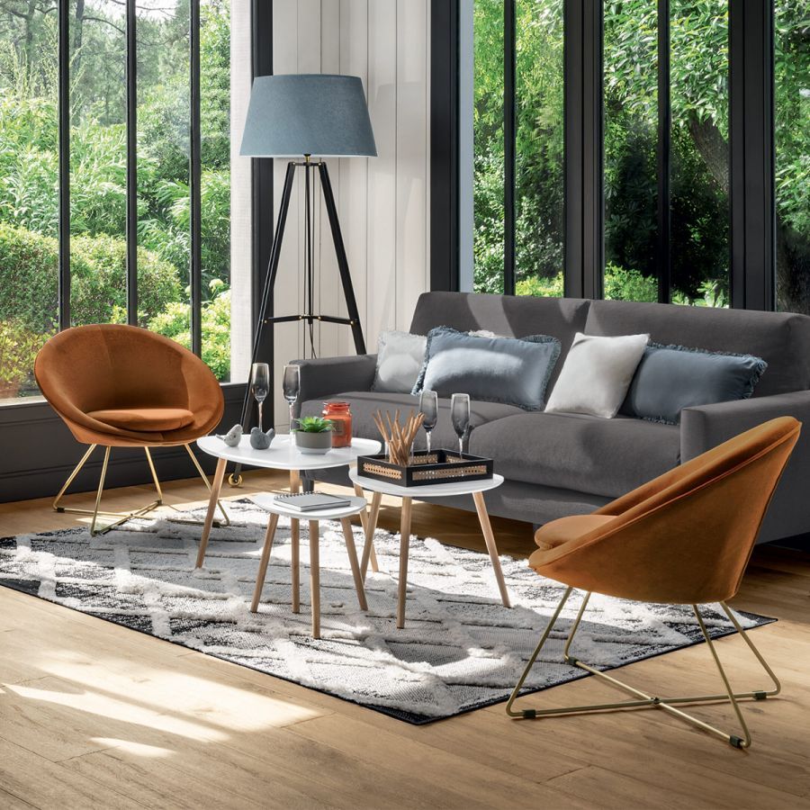 Fotel Event aksamitny orange - Atmosphera