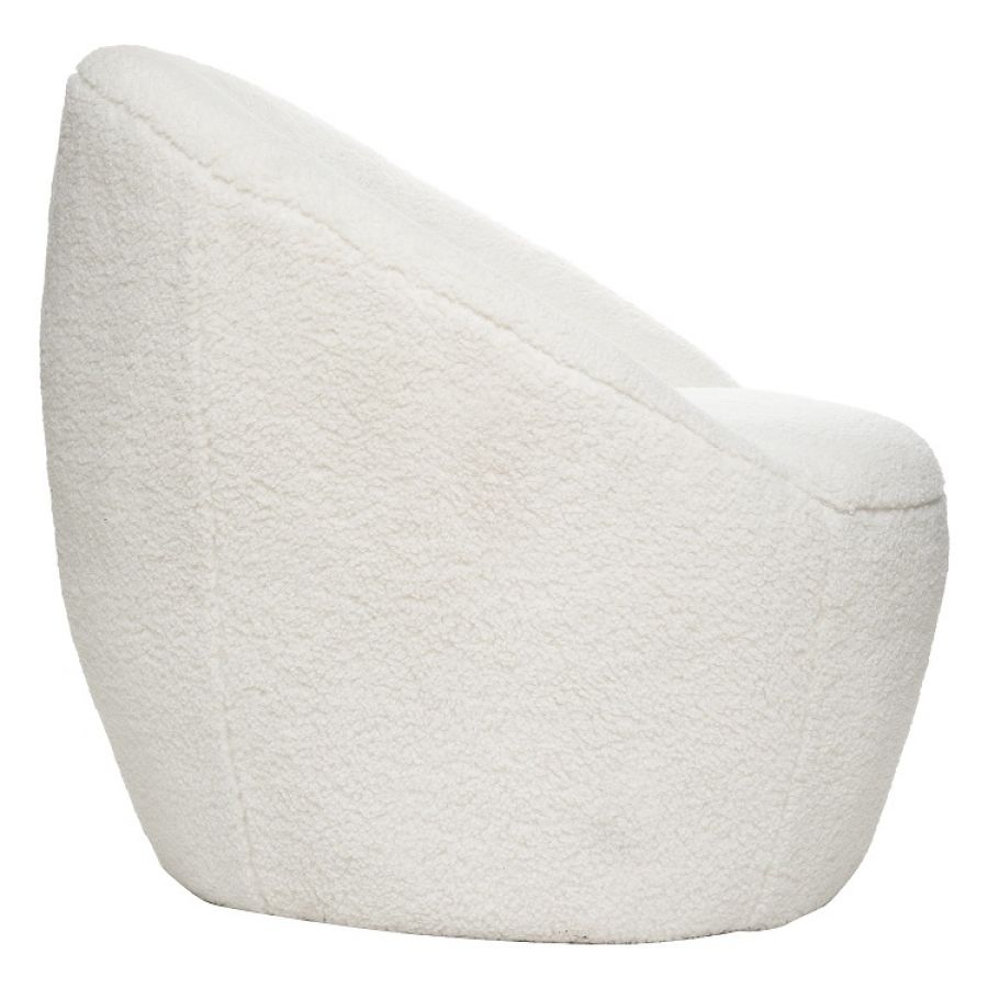 Fotel Boucle plush biały - Atmosphera