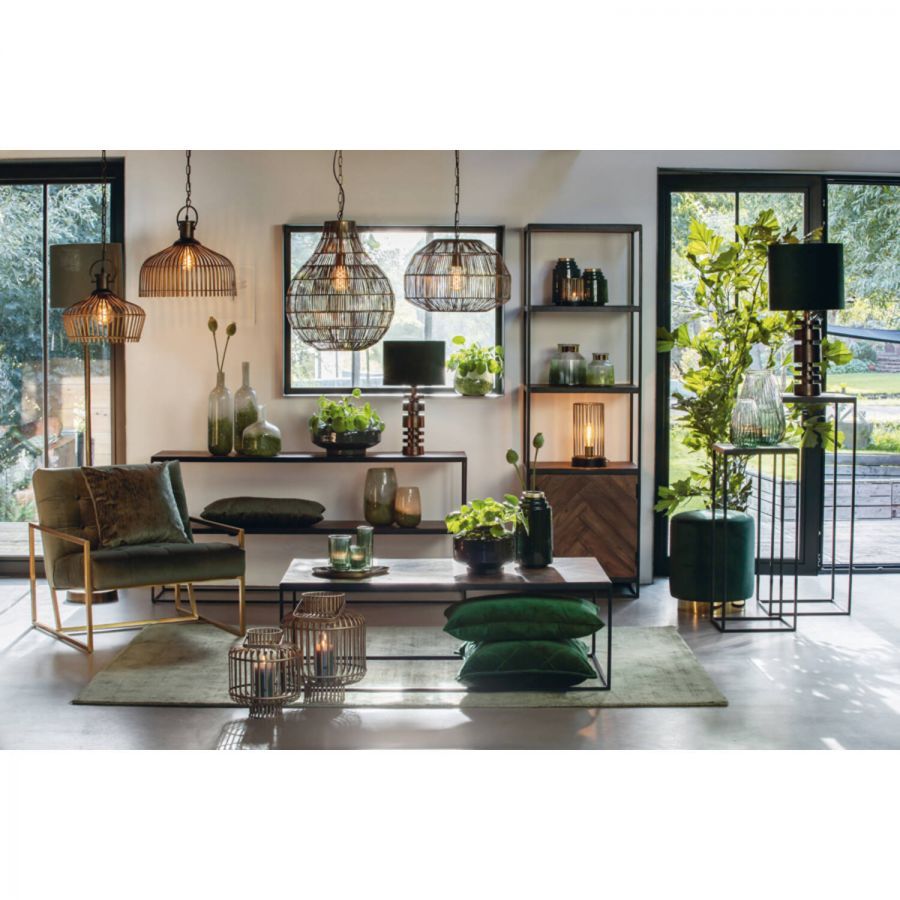 Fotel Geo aksamitny zielony - Light & Living