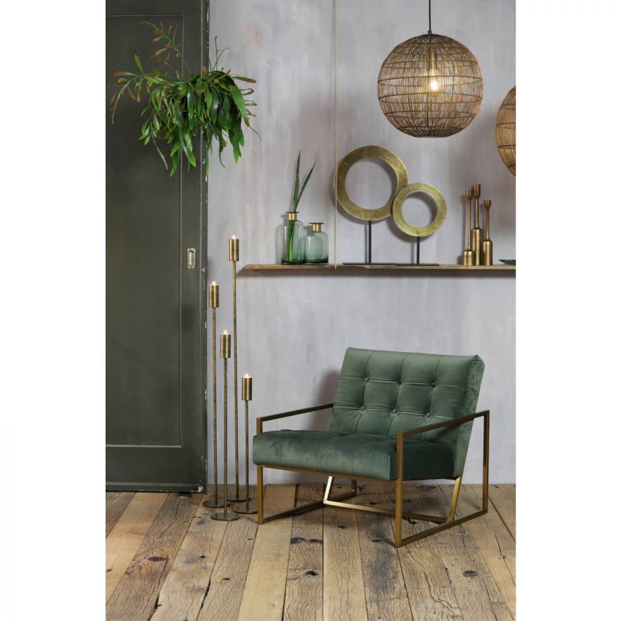 Fotel Geo aksamitny zielony - Light & Living