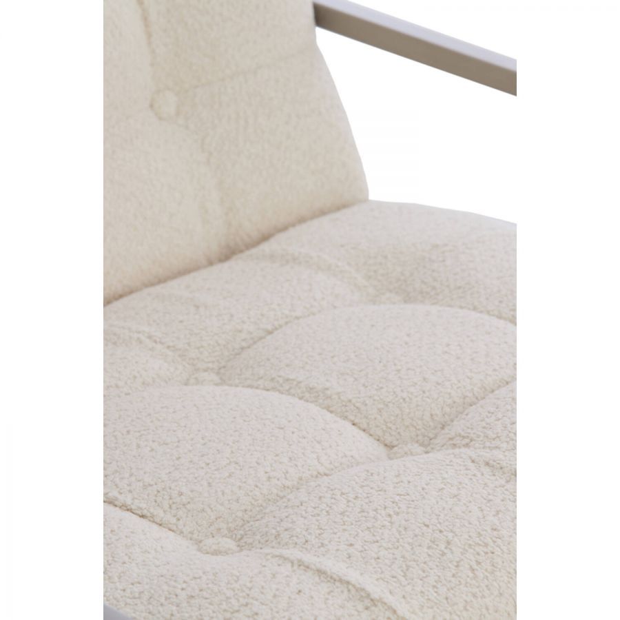 Fotel Geo Boucle cream - Light & Living