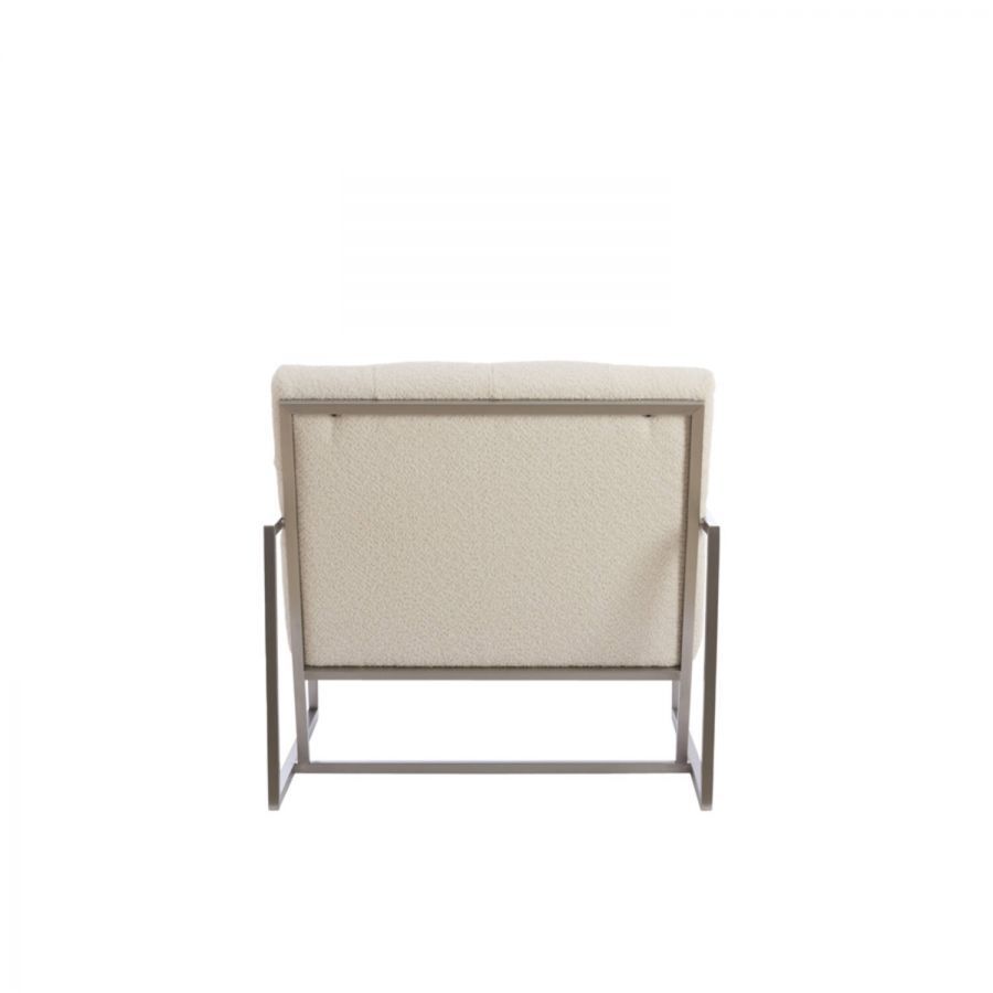 Fotel Geo Boucle cream - Light & Living