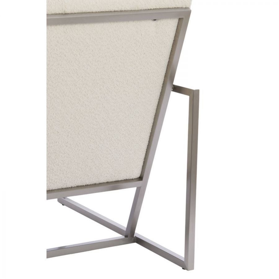 Fotel Geo Boucle cream - Light & Living