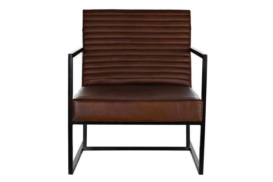 Fotel Geo skórzany brązowy